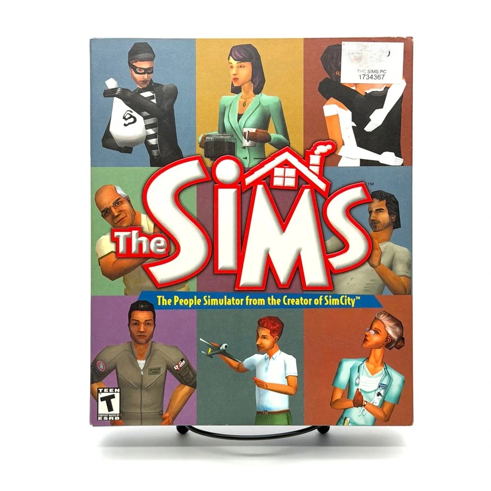 The Sims PC Big Box Game 2000 Maxis EA Complete CIB Manual Reference Card